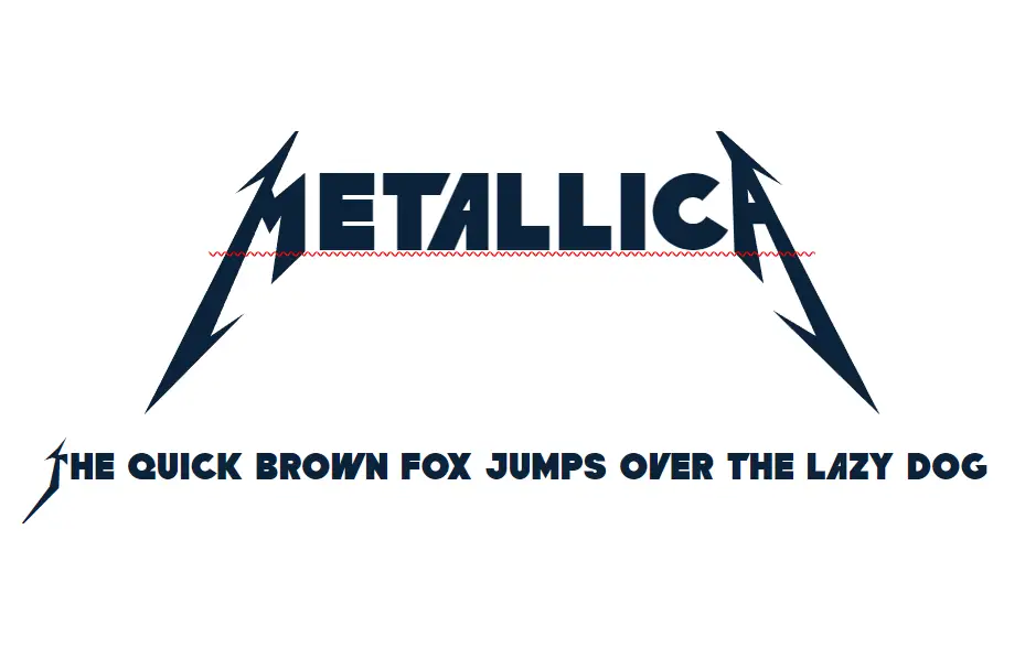 Metallica font