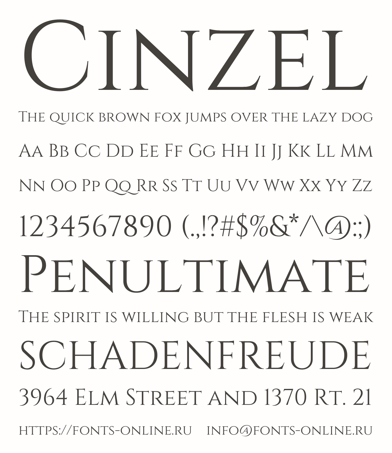 Cinzel Font