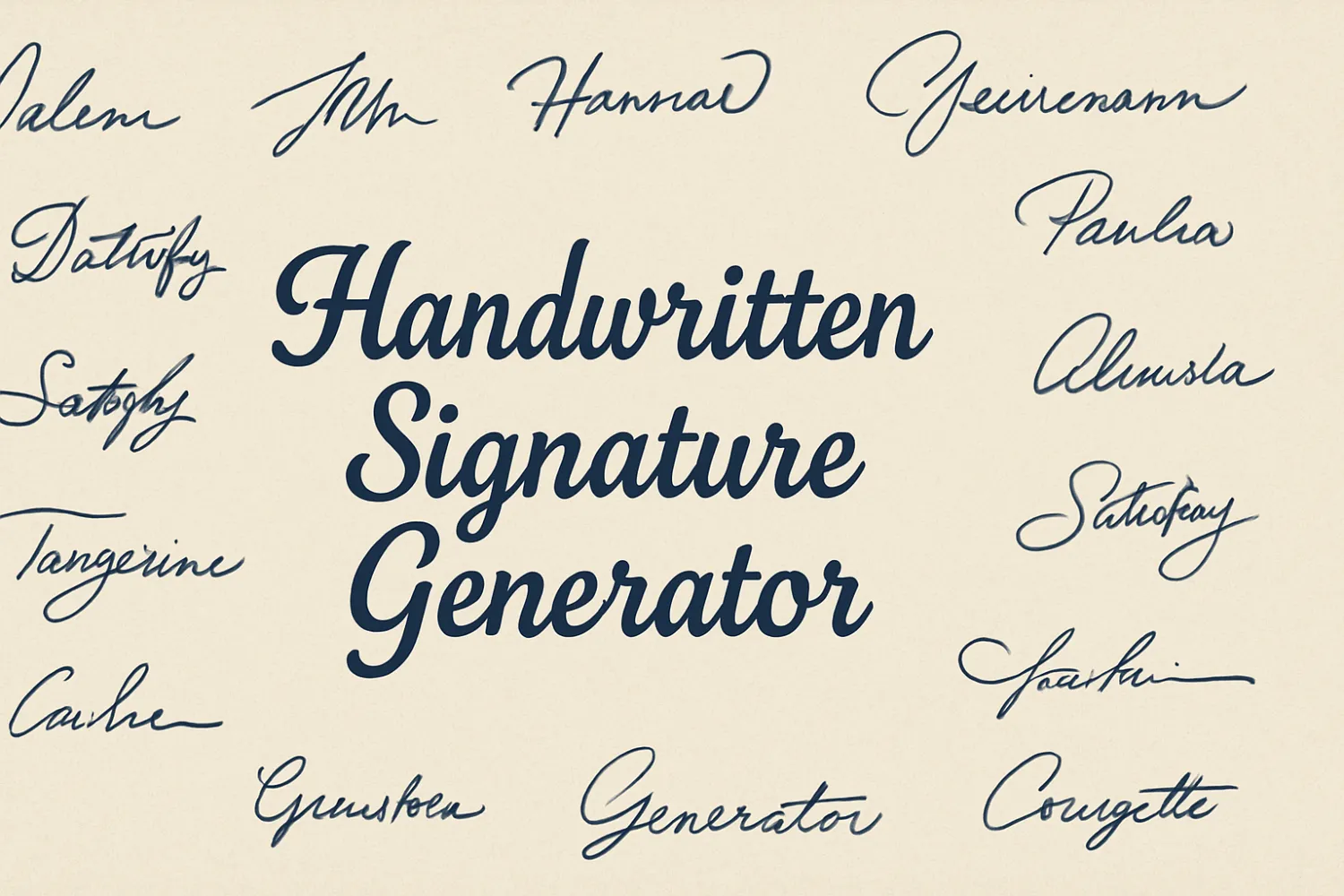 Handwritten Signature Generator