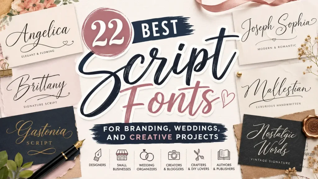 Script Font Picks for Branding, Weddings, and Creative Work